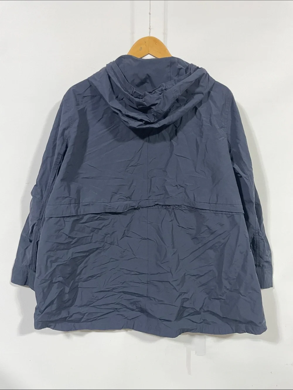 J. Crew Navy Hooded Raincoat